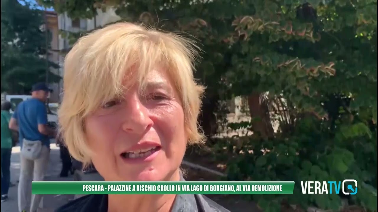 Pescara – Palazzine a rischio crollo in via Lago di Borgiano: al via la demolizione