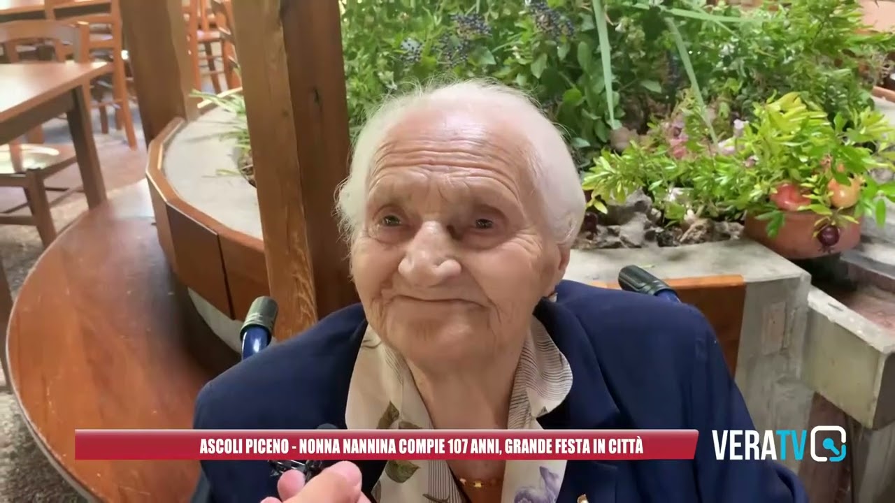 Ascoli Piceno – Nonna Nannina compie 107 anni, grande festa in città