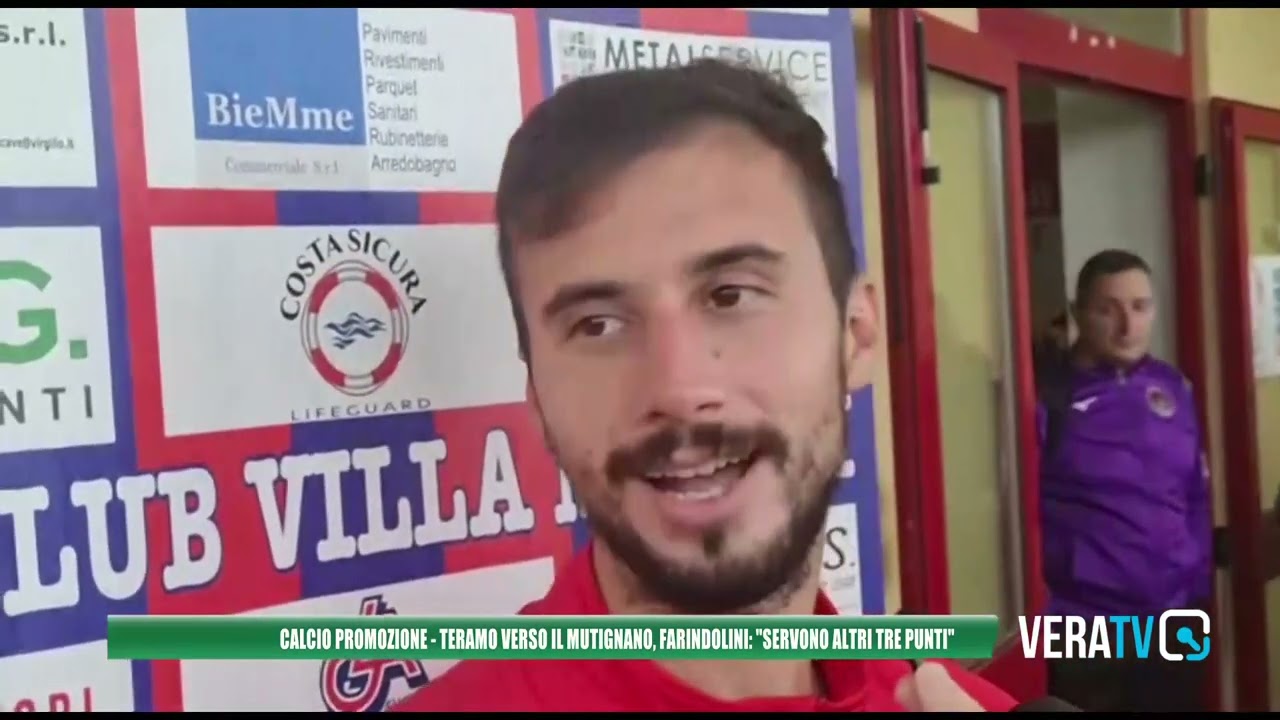 Calcio Promozione – Teramo verso il Mutignano, Farindolini: “Ora altri tre punti”