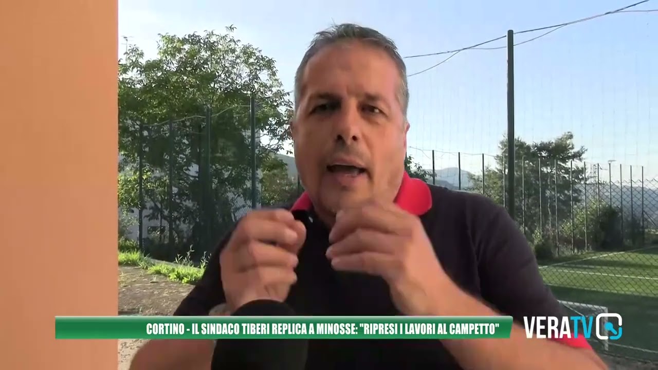 Cortino – Il sindaco Tiberii replica a Minosse: “Lavori al campetto ripartiti”