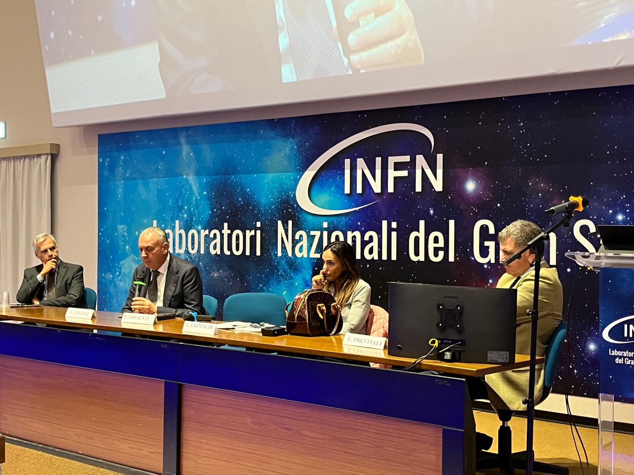 L’Aquila-Il commissario Legnini e il consigliere Presenti all’INFN per parlare di fondi PNRR nelle aree sisma