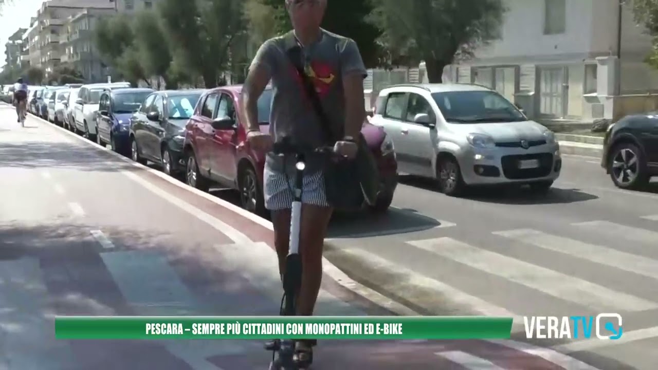 Pescara – Sempre più cittadini con monopattini ed e-bike