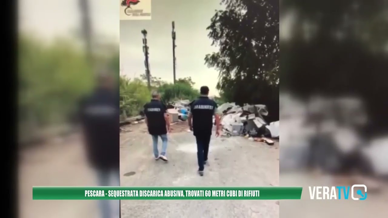 Pescara – Sequestrata discarica abusiva, trovati 60 metri cubi di rifiuti