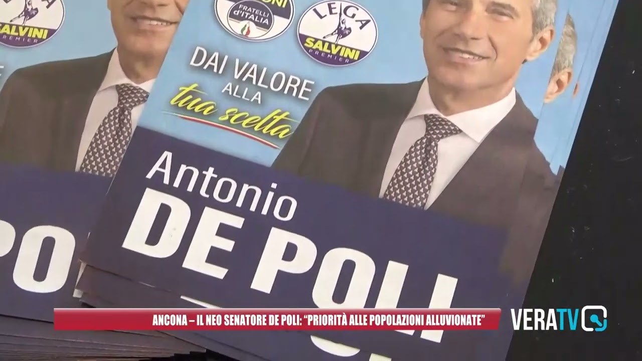 Ancona – Il neo senatore De Poli: “Priorità alle popolazioni alluvionate”