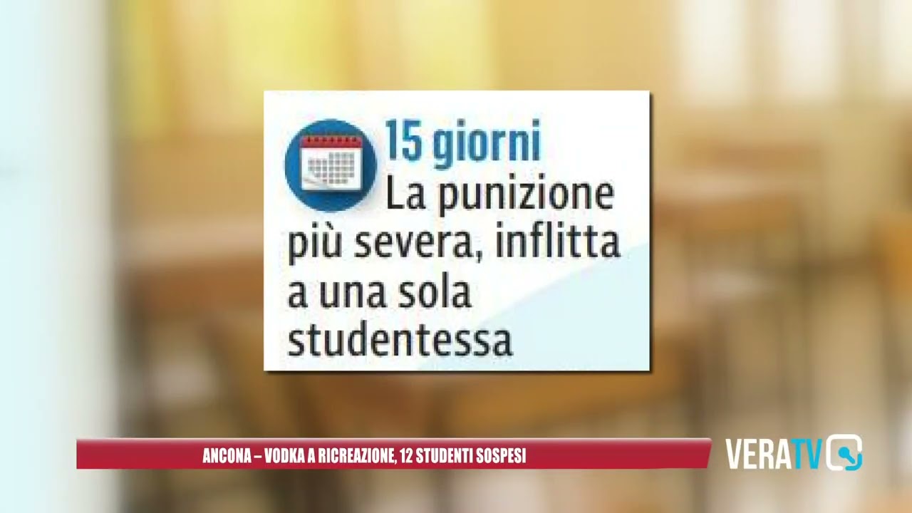 Ancona – Vodka a ricreazione, dodici studenti sospesi