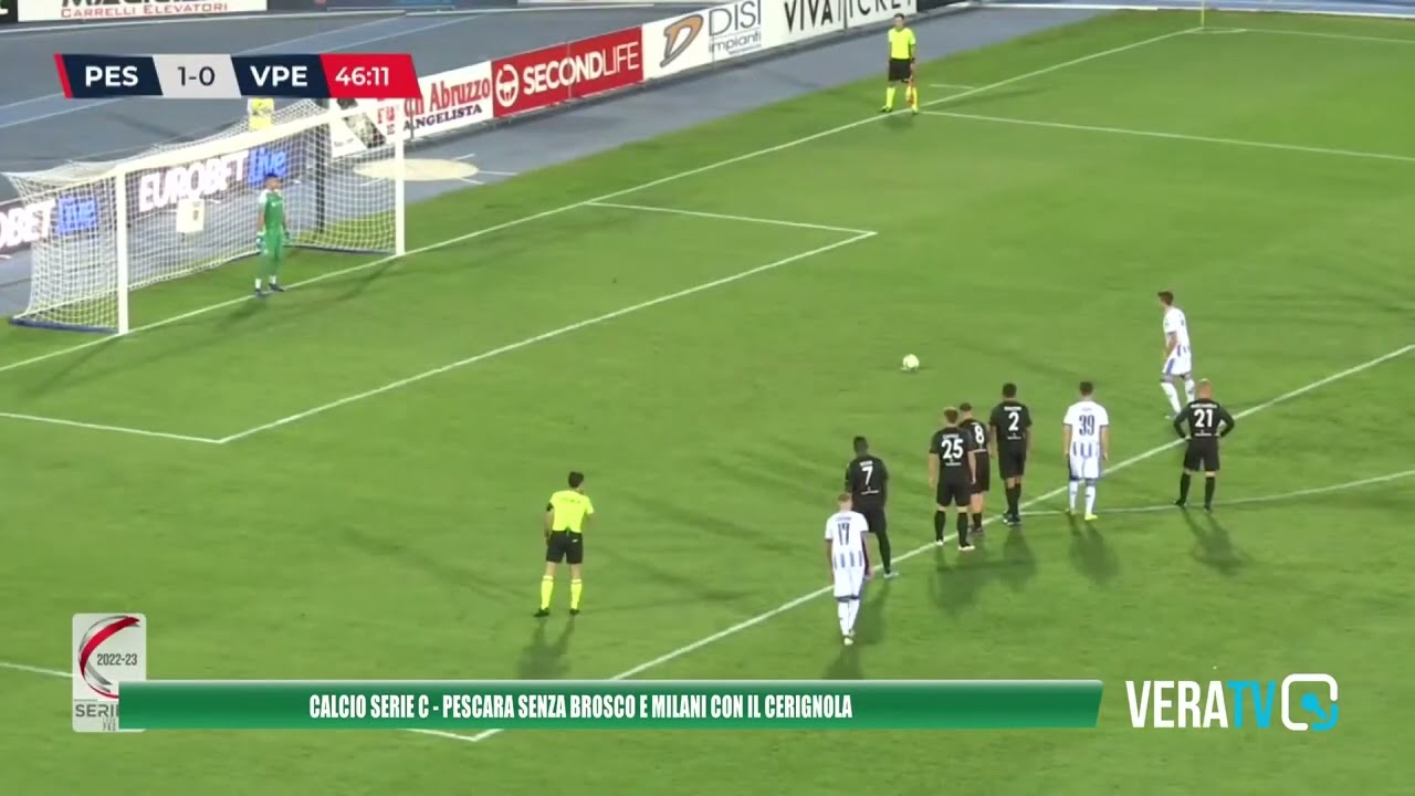 Calcio Serie C – Il Pescara contro il Cerignola senza Brosco e Milani