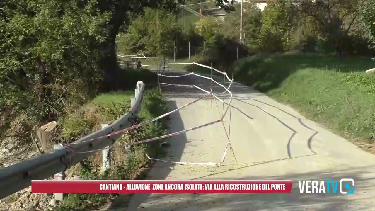 Cantiano, zone ancora isolate a causa dell’alluvione: via alla ricostruzione del ponte