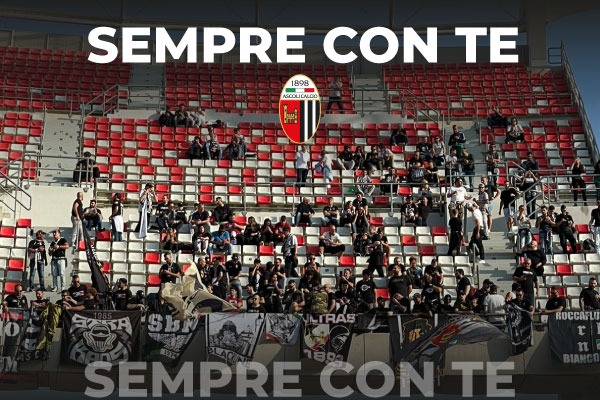Ascoli, biglietti omaggio ai 204 tifosi in trasferta a Bari