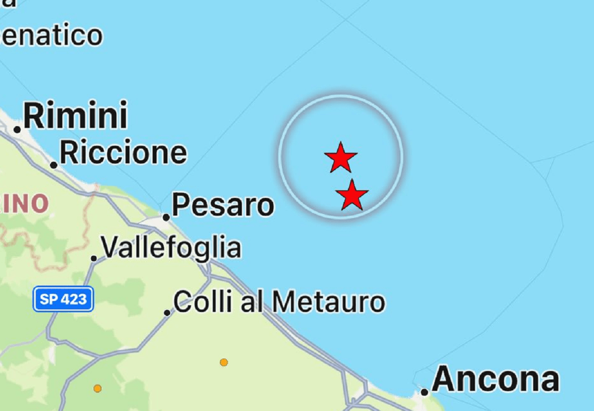 Terremoto, paura nelle Marche: magnitudo 5.7 nella costa del Pesarese