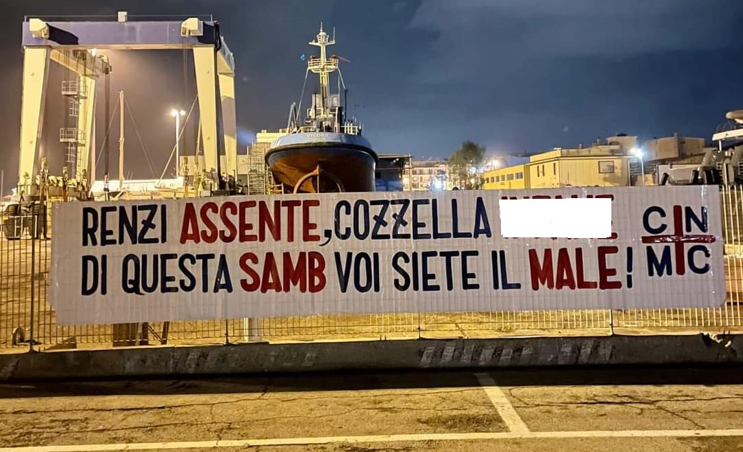 Samb, pesante contestazione della Curva contro Renzi e Cozzella