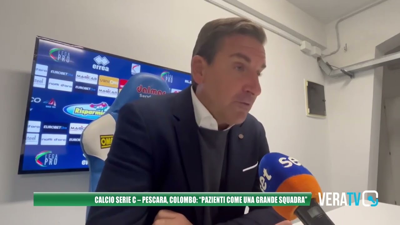 Calcio serie C – Pescara, Colombo:”Pazienti come una grande squadra”