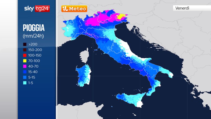 Temperature in calo, weekend di maltempo al Centro-Nord