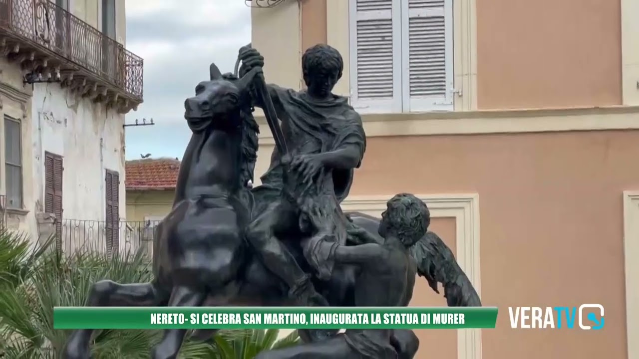 Nereto – Una statua in piazza dedicata al patrono San Martino