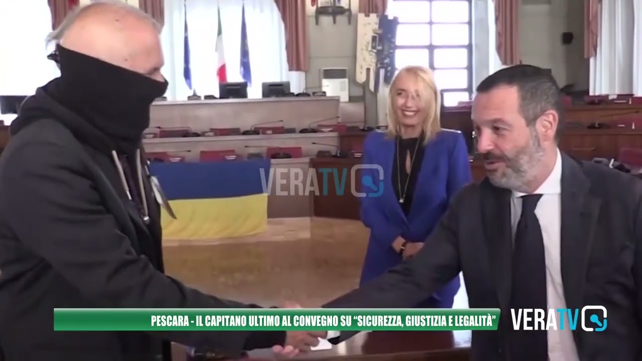 Pescara, il capitano Ultimo al convegno su sicurezza, giustizia e legalità