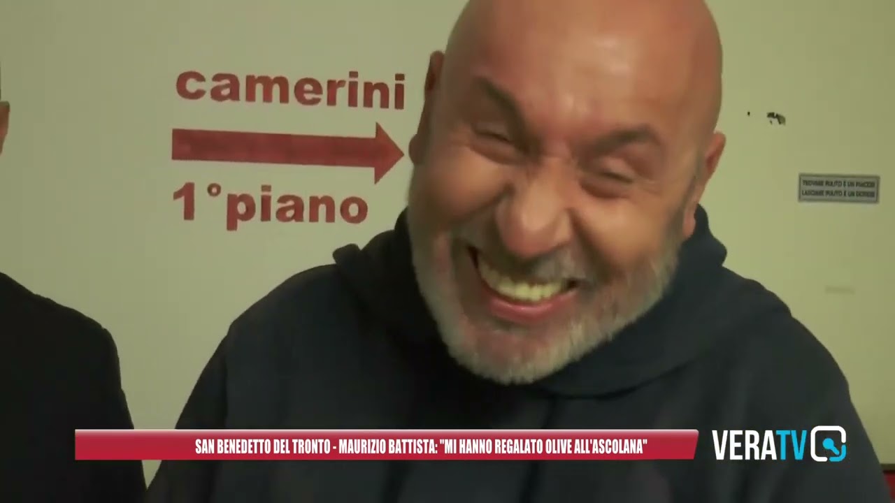 San Benedetto del Tronto – Show di Maurizio Battista: “Mi hanno regalato olive all’ascolana”