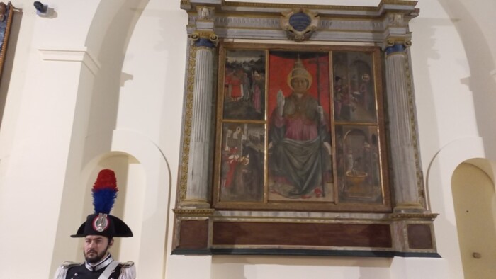 Rubata nel 2006, pala d’altare del XV secolo torna nella chiesa di Pineto