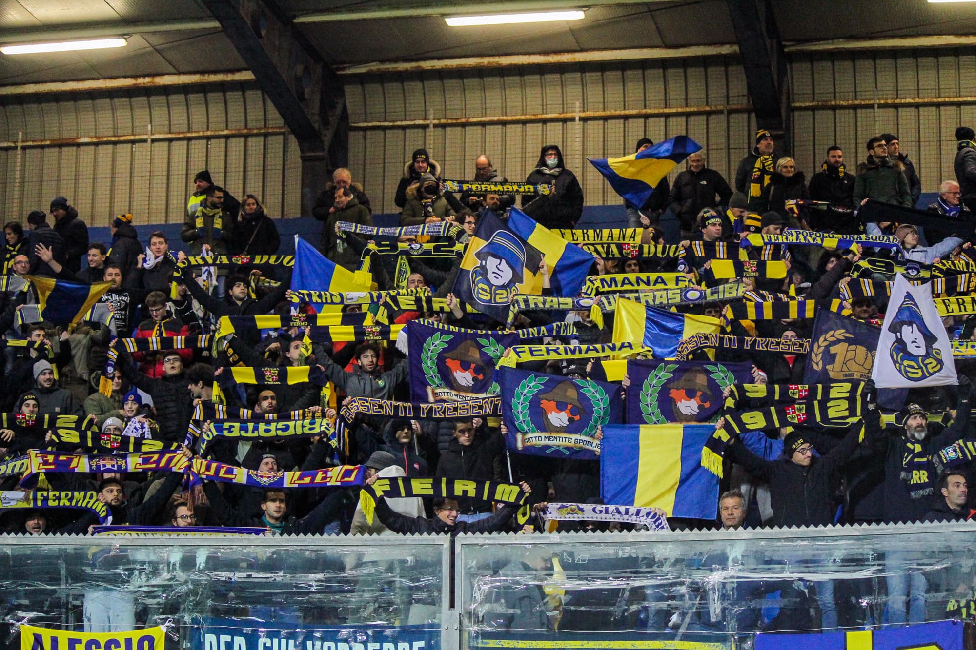 Fermana-Fiorenzuola: 2mila euro di multa al club gialloblù per insulti razzisti dei tifosi