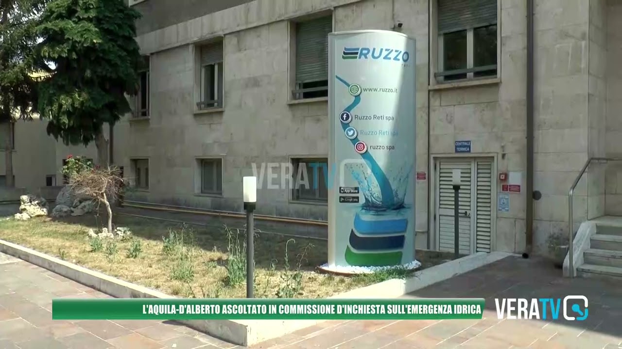 Abruzzo – Emergenza idrica, D’Alberto ascoltato in commissione d’inchiesta