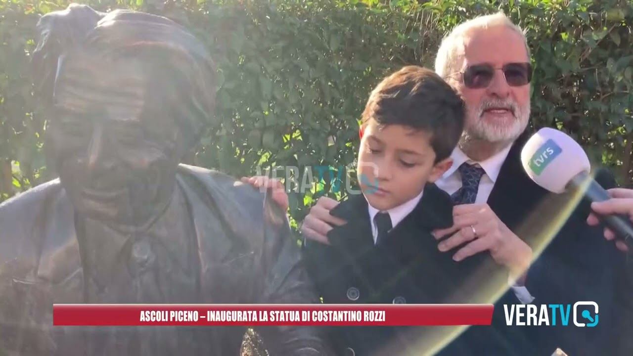 Ascoli Piceno – Inaugurata la statua di Costantino Rozzi