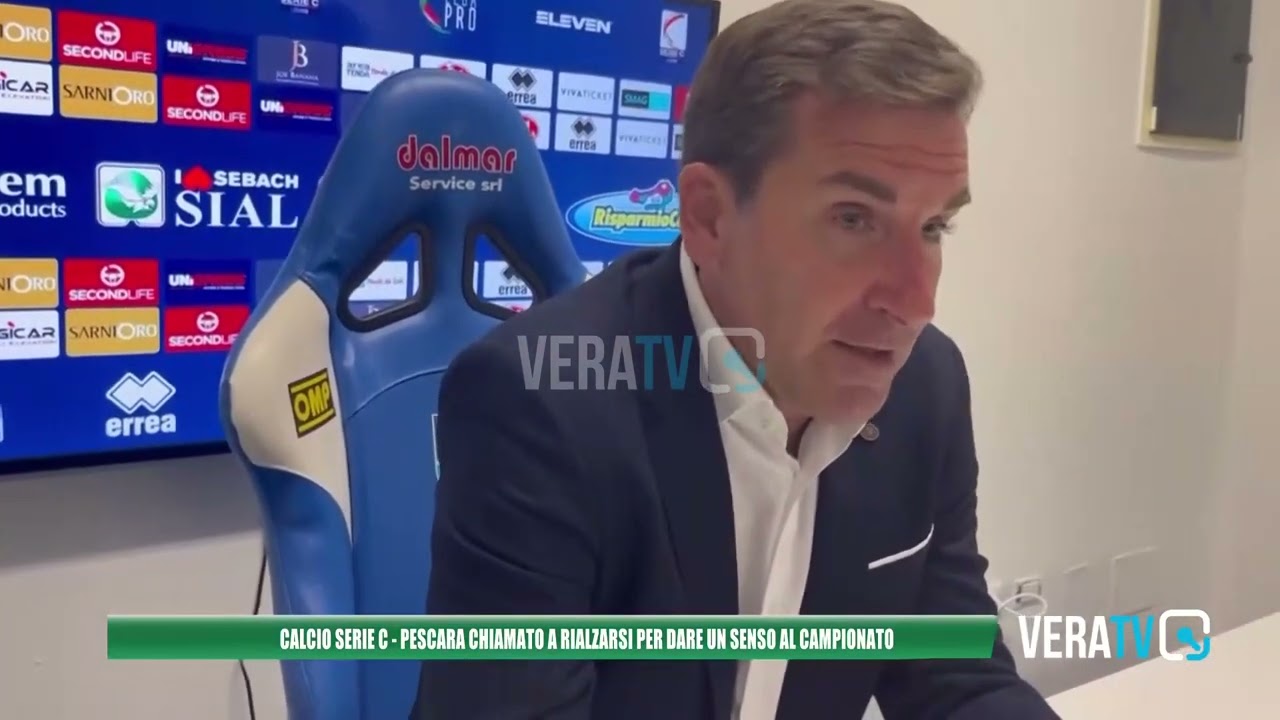 Calcio Serie C – Il Pescara deve reagire dopo le tre sconfitte di fila, Colombo: “Alziamo la testa”