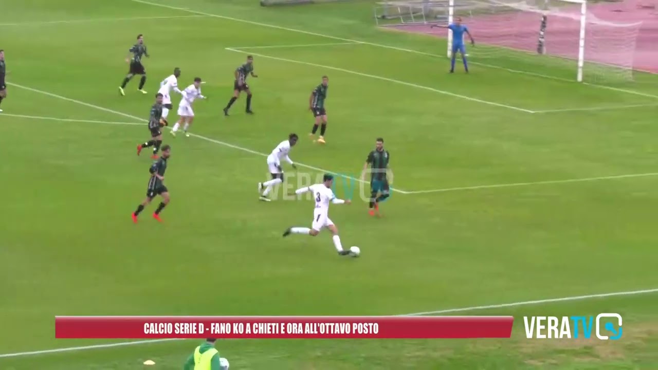 Calcio Serie D – Il Fano, sconfitto a Chieti, scivola all’ottavo posto