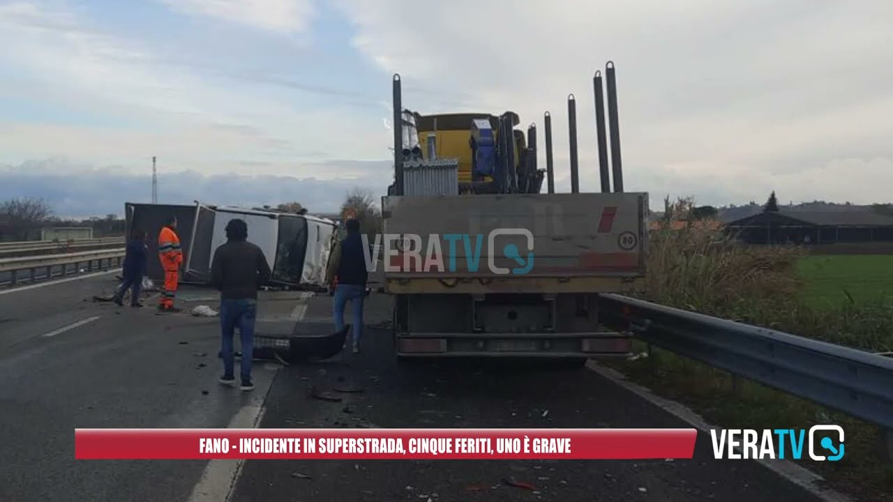 Fano – Incidente in superstrada, cinque feriti