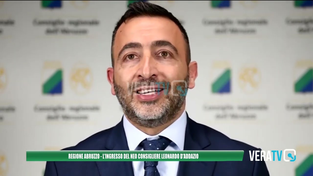 Regione Abruzzo: l’ingresso del neo consigliere Leonardo D’Addazio