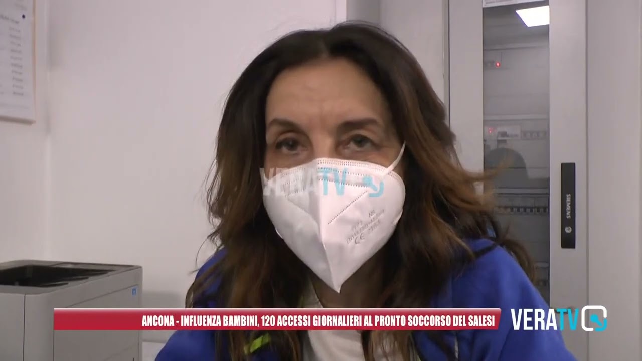 Ancona – Bambini contagiati dall’influenza, 120 accessi al giorno al pronto soccorso del Salesi
