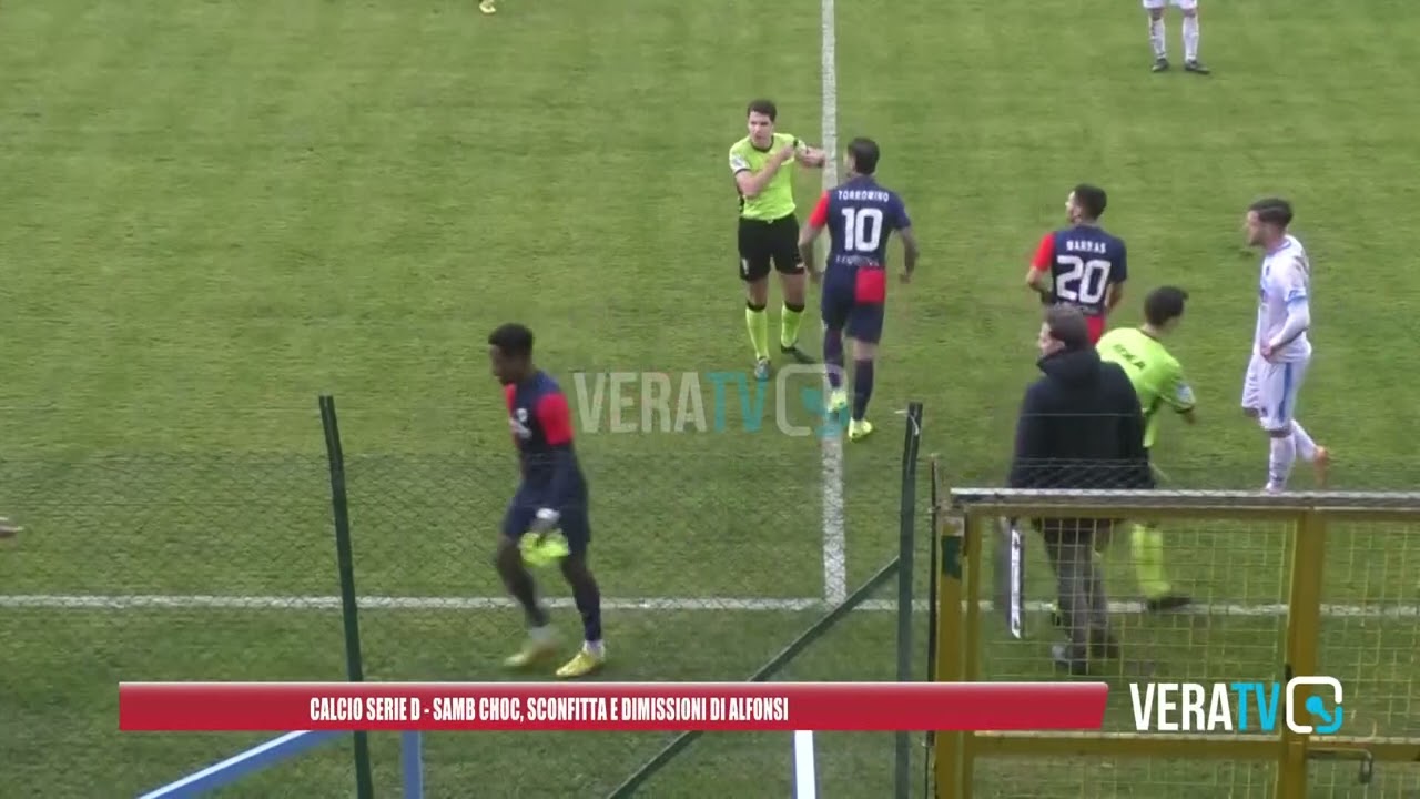 Calcio Serie D – Samb ko contro il Cynthialbalonga, si dimettono Alfonsi e Visi