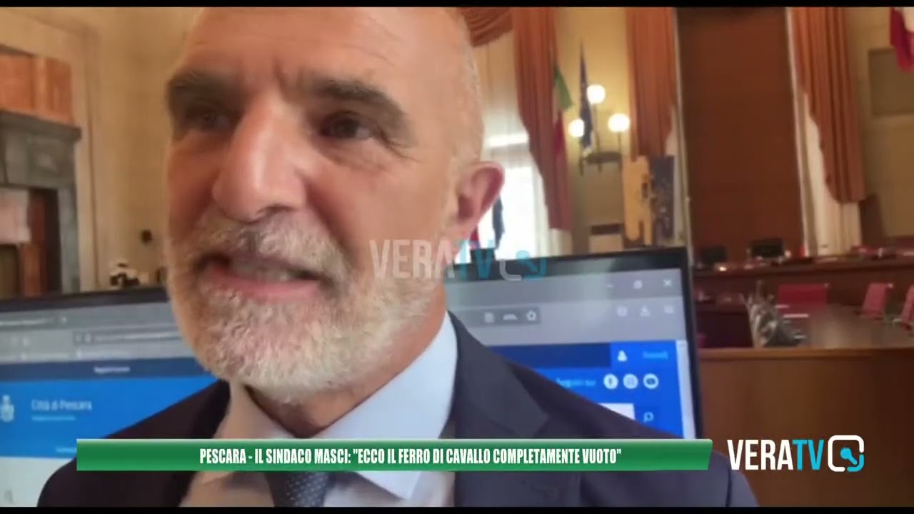 Pescara – Il sindaco Masci: “Ecco il ferro di cavallo completamente vuoto”