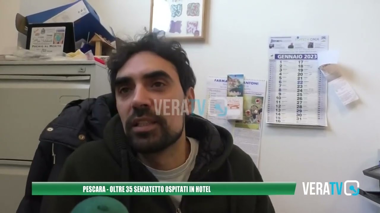 Pescara – Piano anti-gelo: 35 senzatetto accolti in albergo