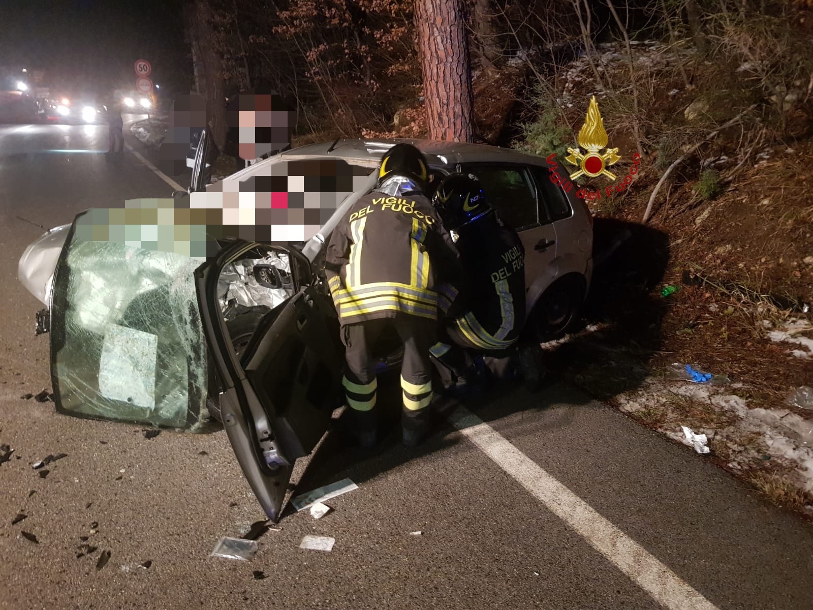 Scontro tra due auto a Caramanico Terme, tre i feriti
