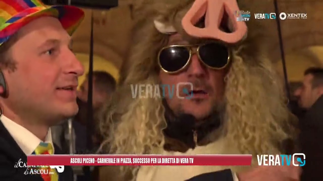 Ascoli Piceno – Carnevale in piazza, successo per la diretta di Vera Tv