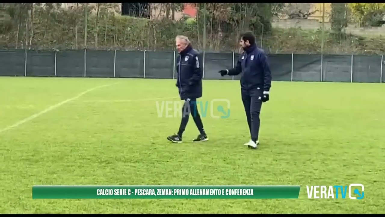 Calcio Serie C – Pescara, Zeman : primo allenamento e conferenza