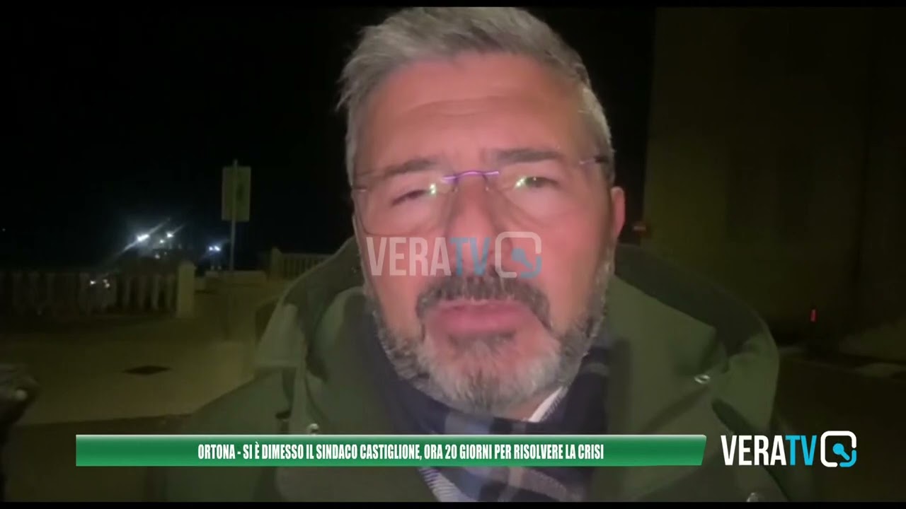 Ortona, si è dimesso il sindaco di Castiglione: ora 20 giorni per risolvere la crisi