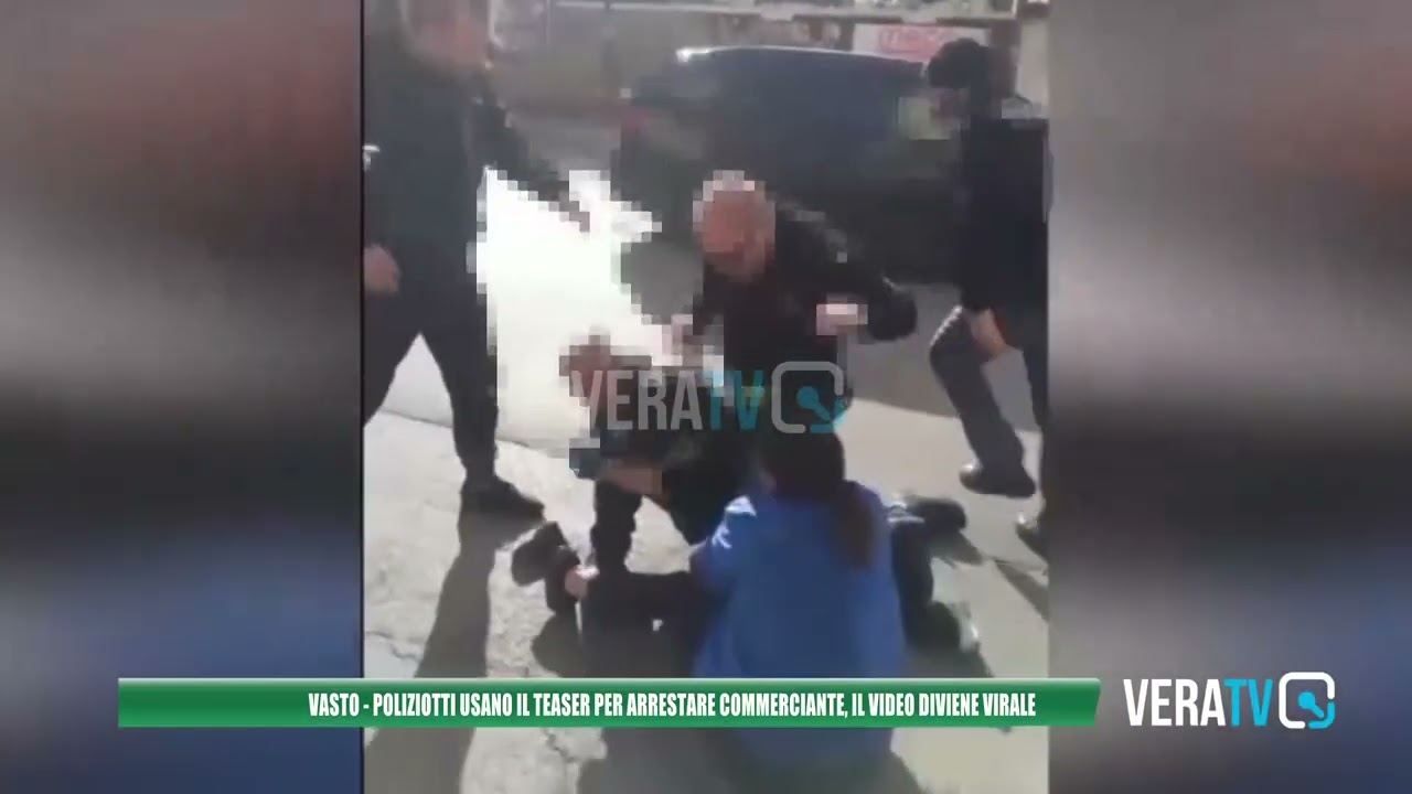 Vasto – Poliziotti usano il taser per arrestare commerciante, il video diventa virale