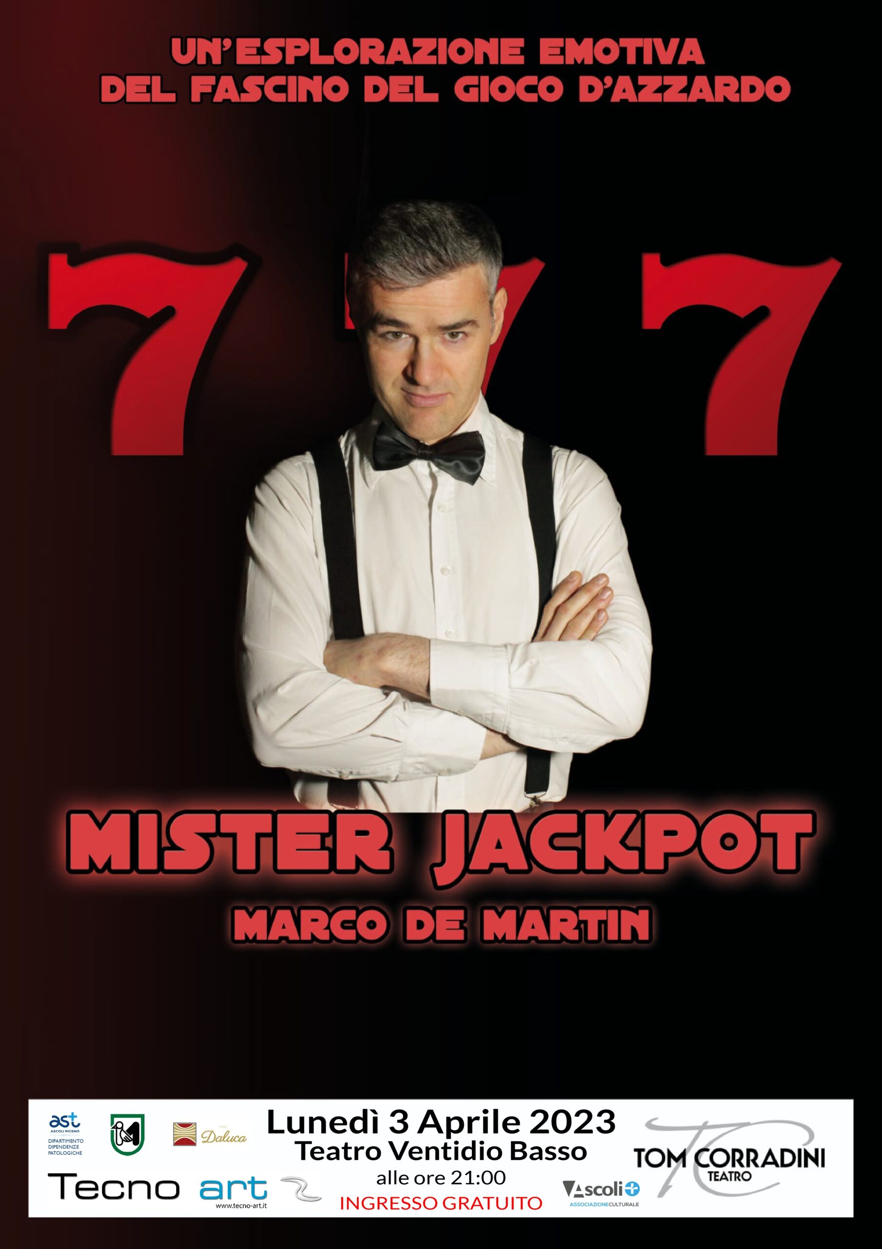 “Mister Jackpot”, lo spettacolo per sensibilizzare sui rischi del gioco d’azzardo patologico
