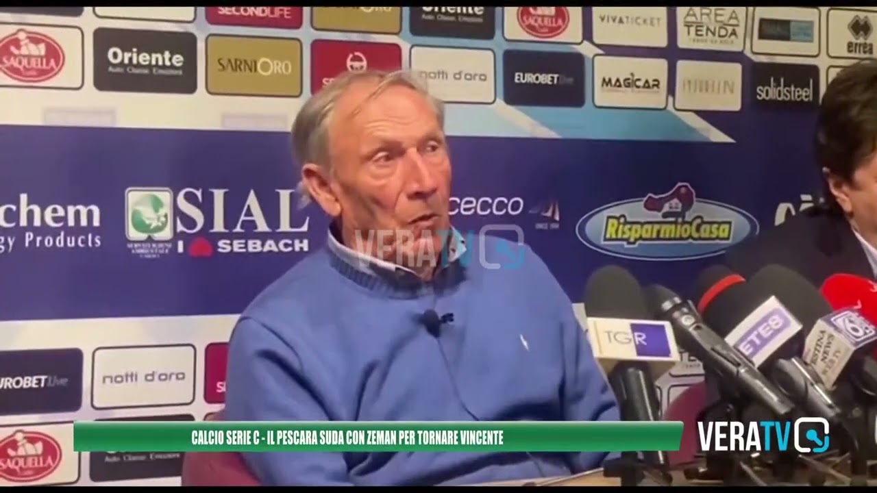 Calcio Serie C – Il Pescara suda con mister Zeman per tornare alla vittoria
