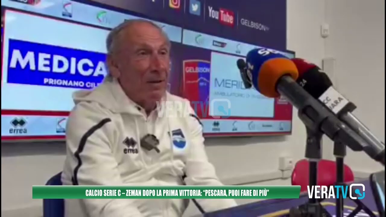Calcio Serie C – Zeman dopo la prima vittoria: “Pescara, puoi fare di più”