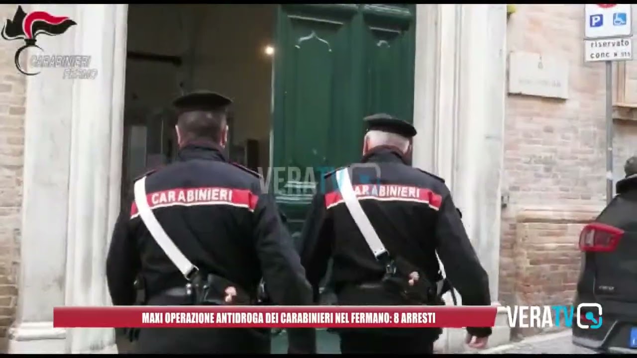 Fermo – Maxi operazione antidroga dei carabinieri: otto arresti