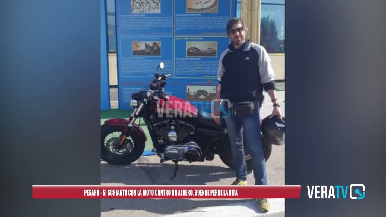 Pesaro – Si schianta con la moto contro un albero, muore a 39 anni