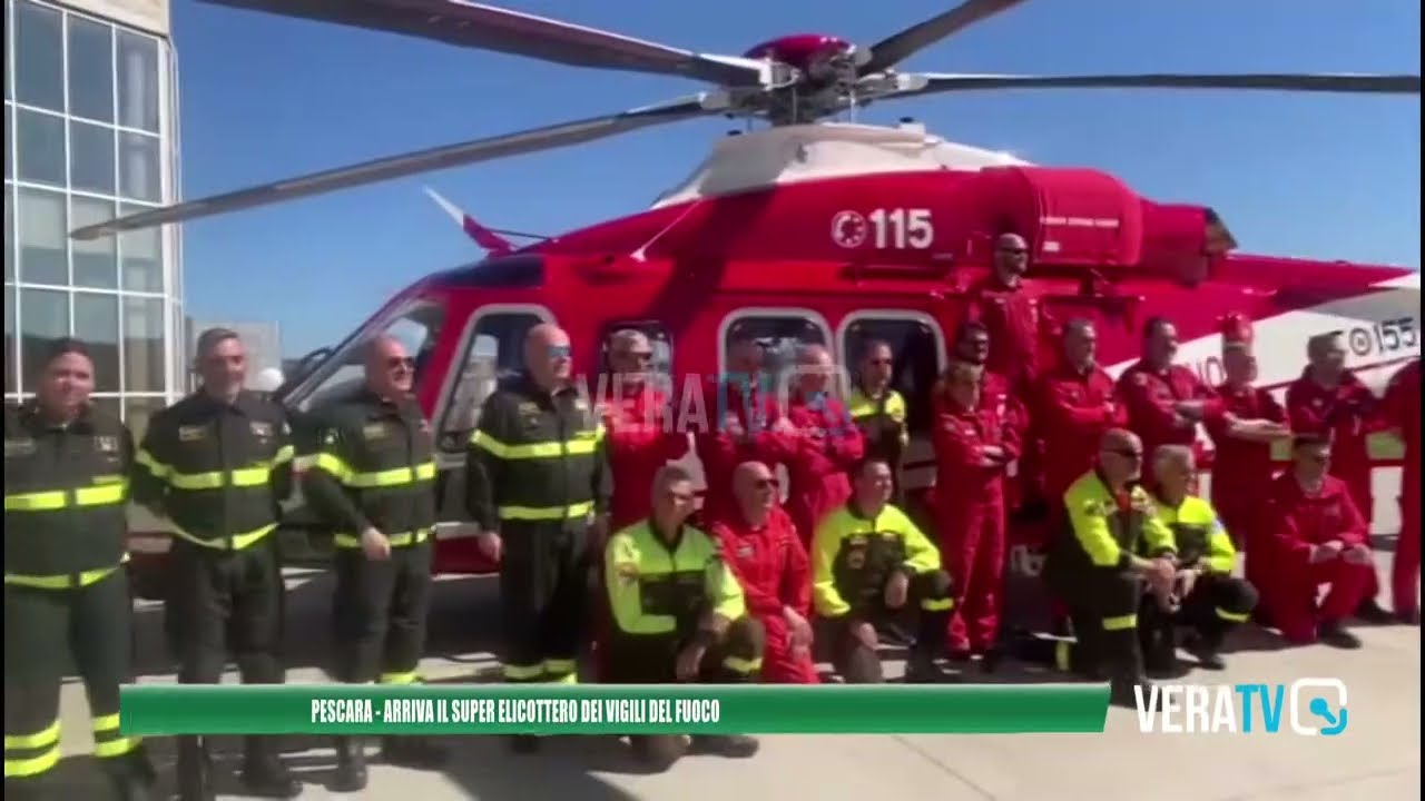 Pescara – Arriva il super elicottero per i vigili del fuoco