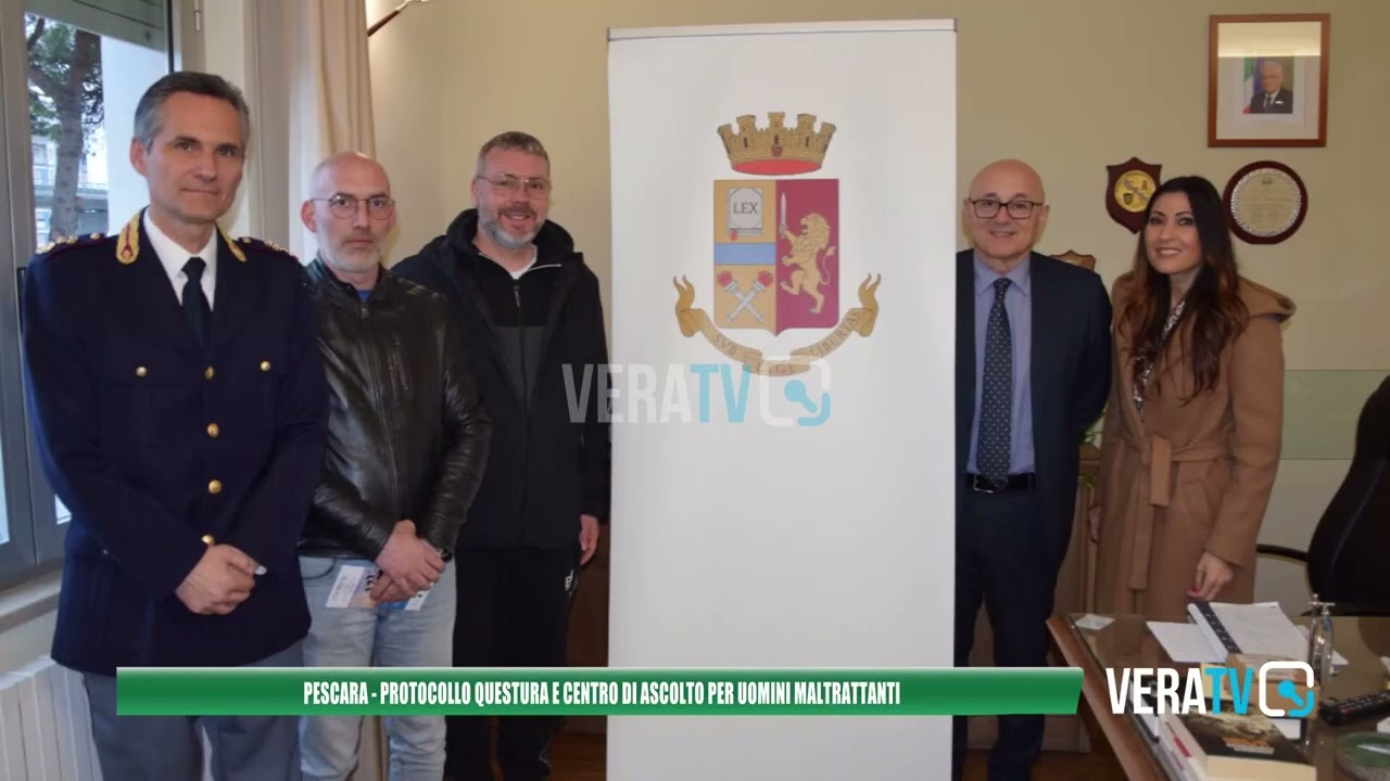 Pescara – Uomini maltrattanti, siglato il protocollo d’intesa tra questura e centro di ascolto