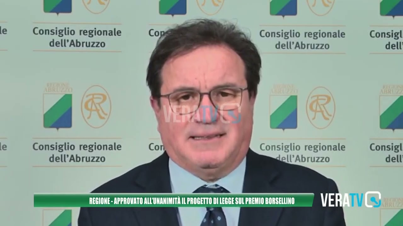 Regione Abruzzo – Approvato all’unanimità il progetto di legge sul Premio Borsellino