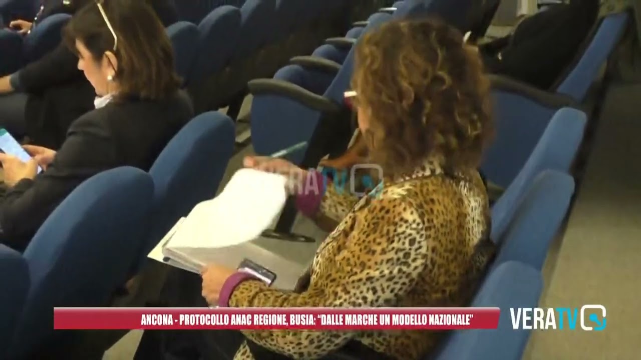 Ancona- Protocollo Anac Regione, Busia:”Dalle Marche un modello nazionale”