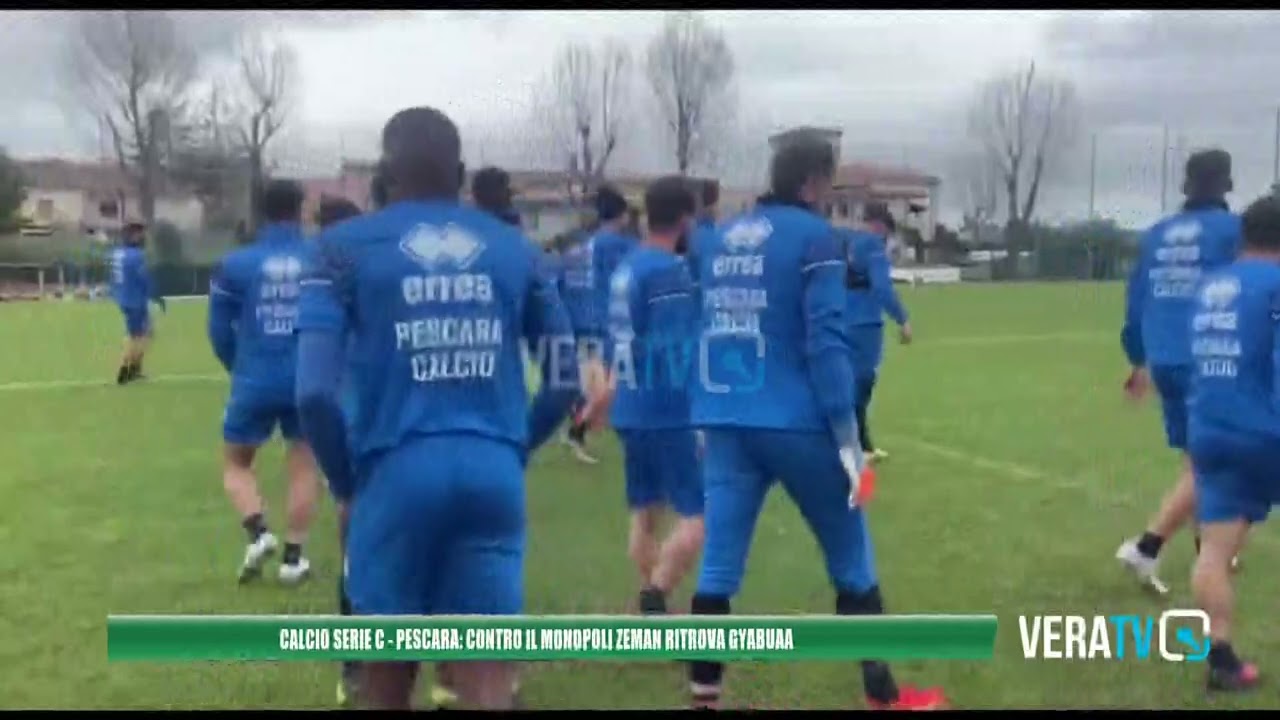 Calcio Serie C – Pescara, contro il Monopoli tornerà a disposizione anche Gyabuaa