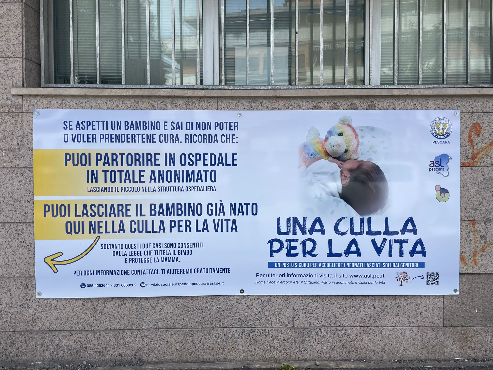 Una culla per la vita all’Ospedale di Pescara: la risposta al dramma dell’abbandono