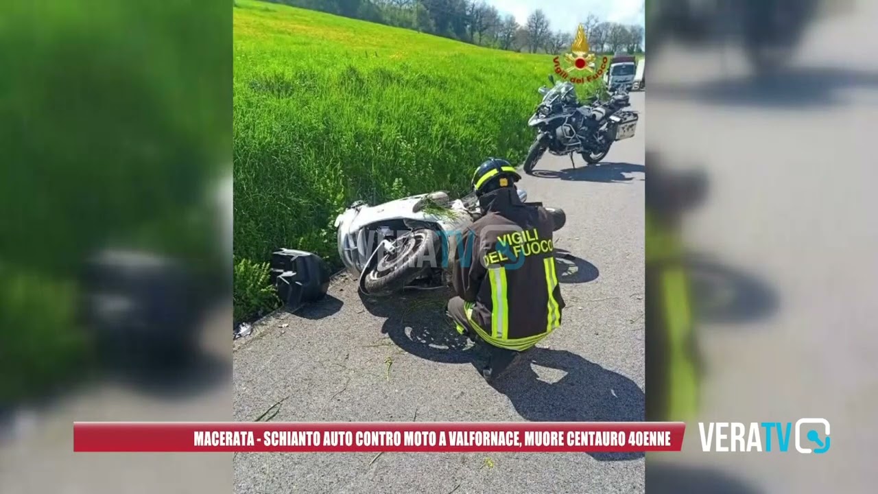Macerata – Auto contro moto a Valfornace: muore 40enne di Terni