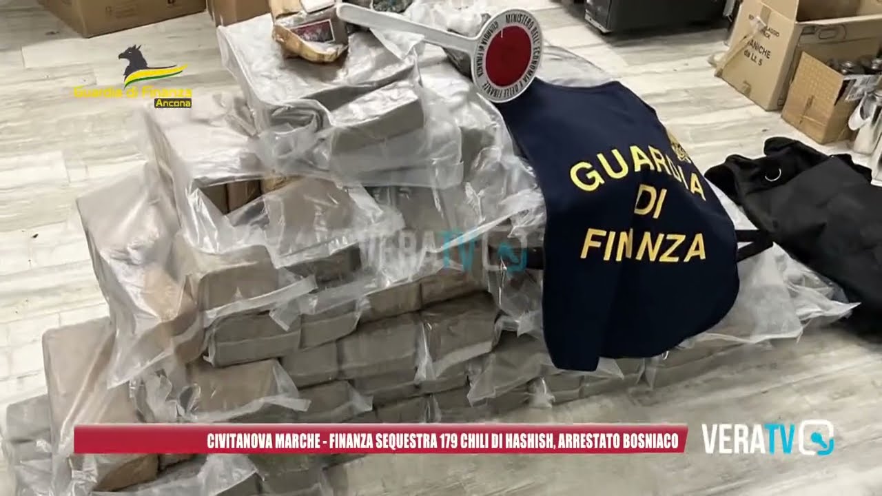 Civitanova Marche – Finanza sequestra 179 chili di hashish: arrestato bosniaco