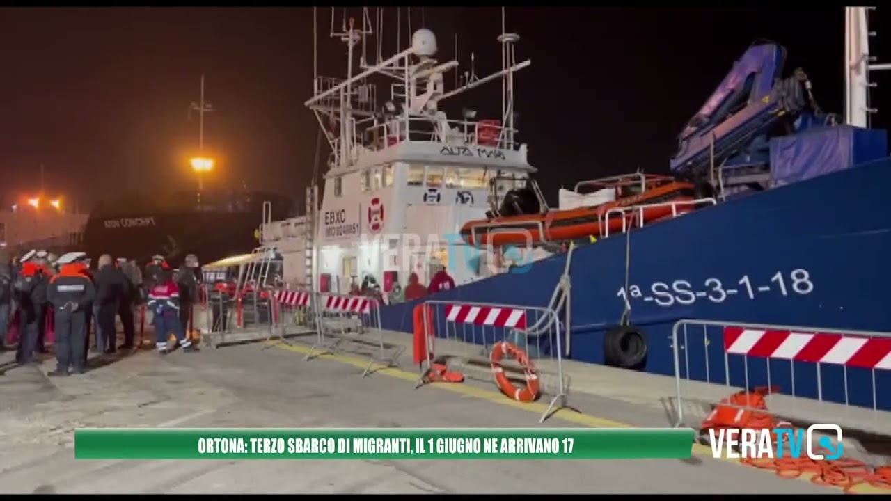 Ortona – Terzo sbarco di migranti, il primo giugno ne arrivano 17